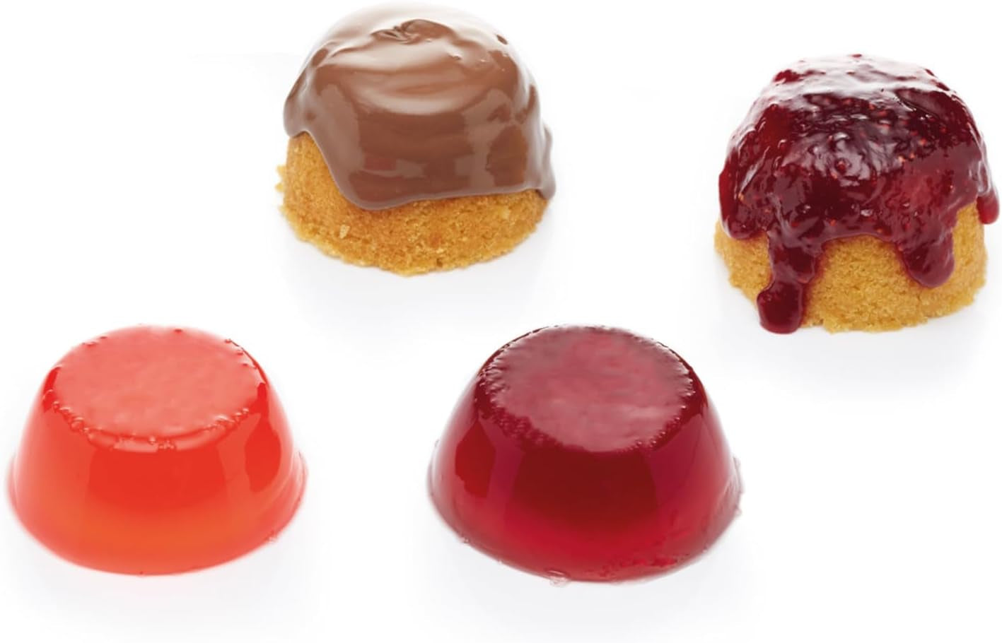 Kitchencraft Mini Moules à Pudding Aluminium Anodisé 7,5 cm Ensemble de 4 Moules et Plateaux de Cuisson Argenté Naty Shop