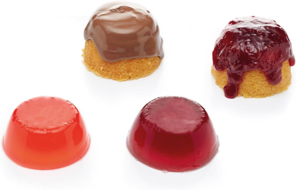 Kitchencraft Mini Moules à Pudding Aluminium Anodisé 7,5 cm Ensemble de 4 Moules et Plateaux de Cuisson Argenté Naty Shop