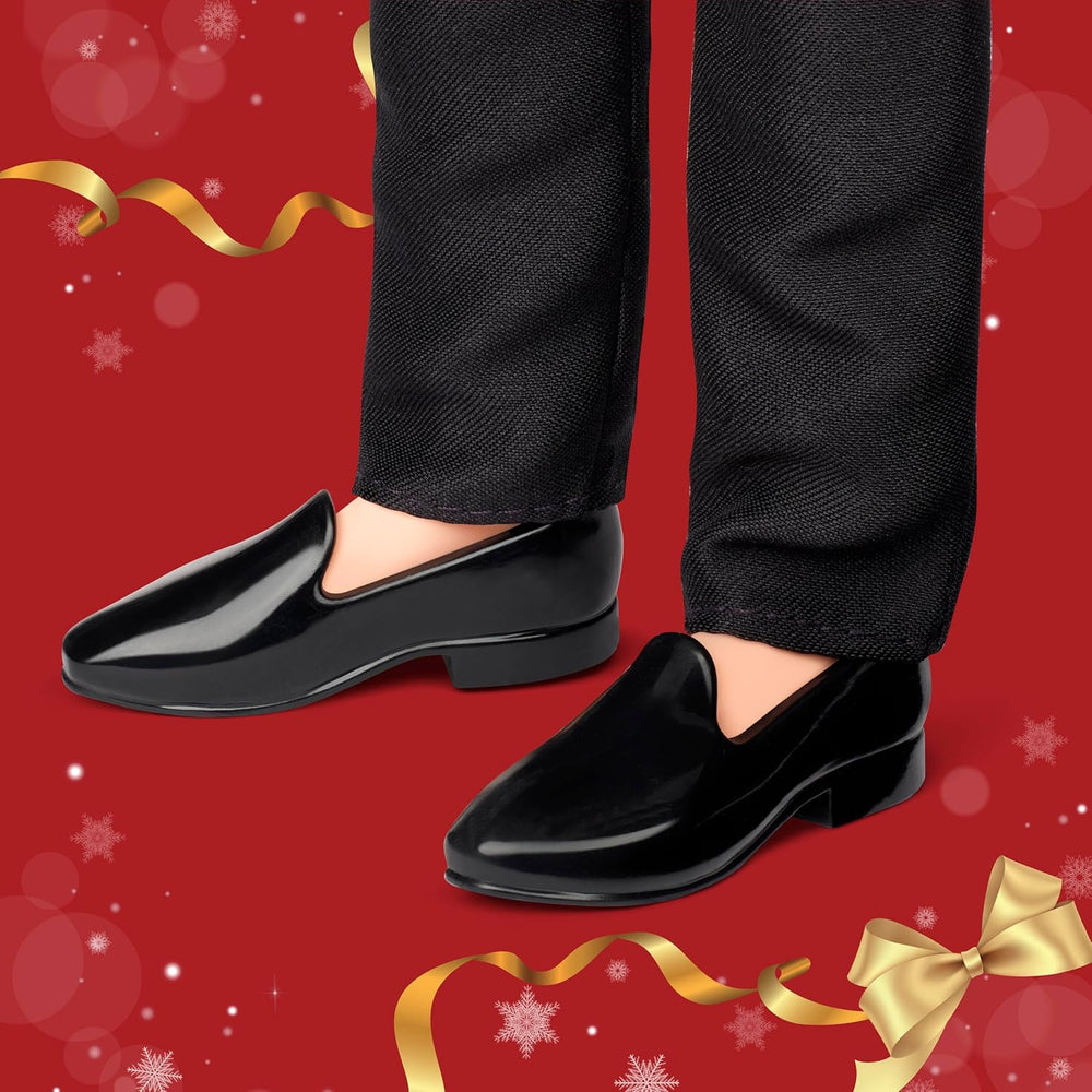 Barbie Signature 2025 Holiday Blonder Ken Modepuppe zum Sammeln in completem Anzug mit Goldener Jacke in Einer Verpackung zum Ausstellen et mit Puppenständer, JGK55