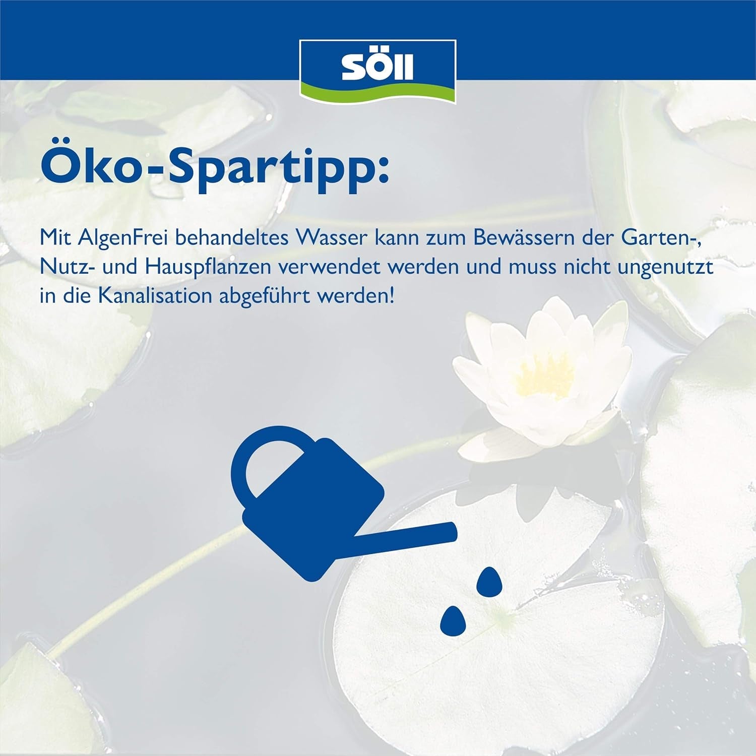 Söll 83690 PoolFun AlgaeFree 1 l - Soluție de curățare a piscinei împotriva algelor, îngrijirea apei pentru piscine, piscine pentru copii, piscine și jacuzzi-uri