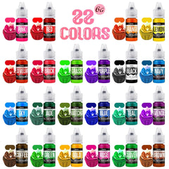 Colorant alimentaire en gel - 22 couleurs x 6G Colorant alimentaire en gel hautement concentré pour gâteaux, pâtisserie, œufs de Pâques, boissons - Colorant alimentaire sans sucre pour fondant, glaçage, slime, décoration de gâteaux