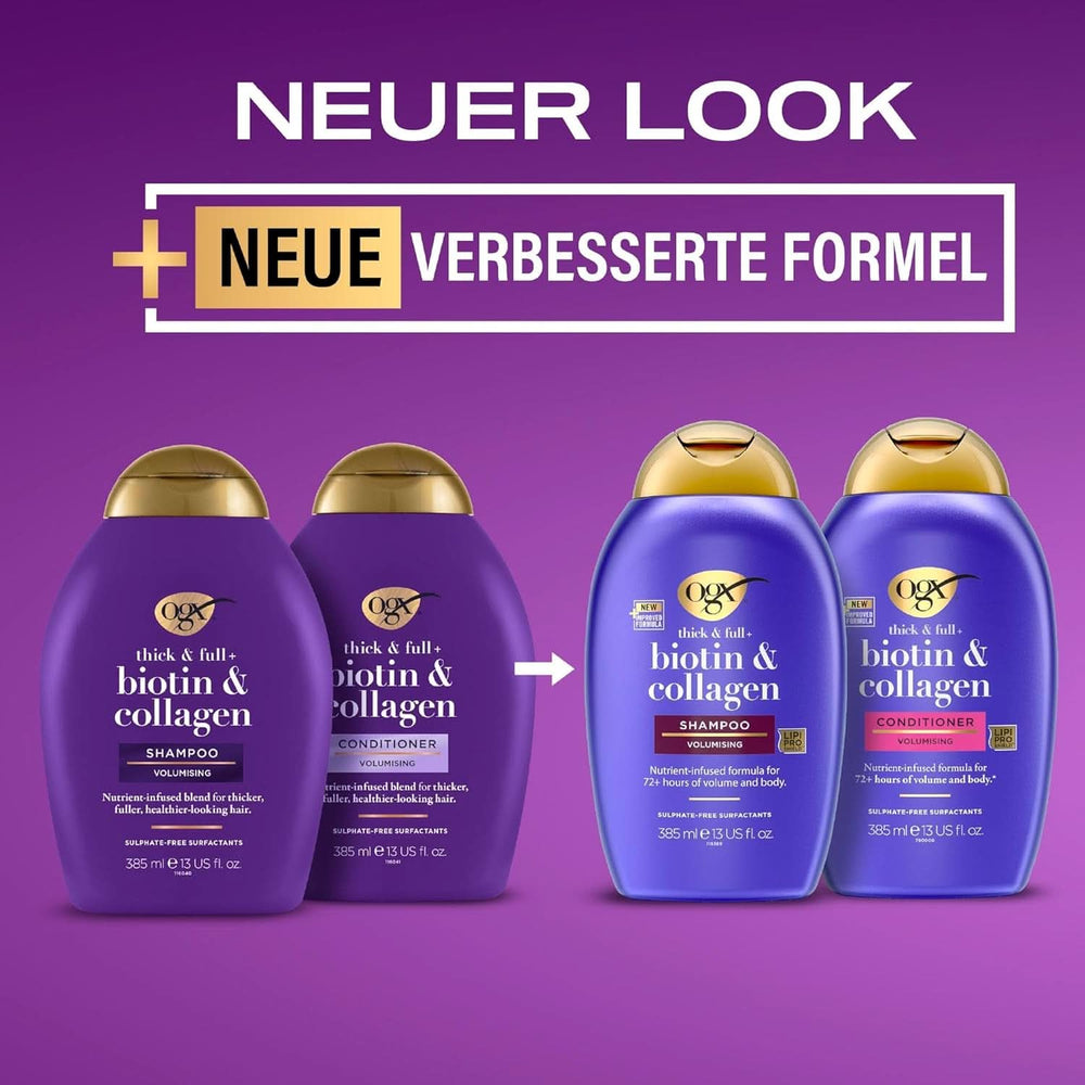 OGX Shampoing biotine et collagène, 385 ml Douche et bain Naty Shop