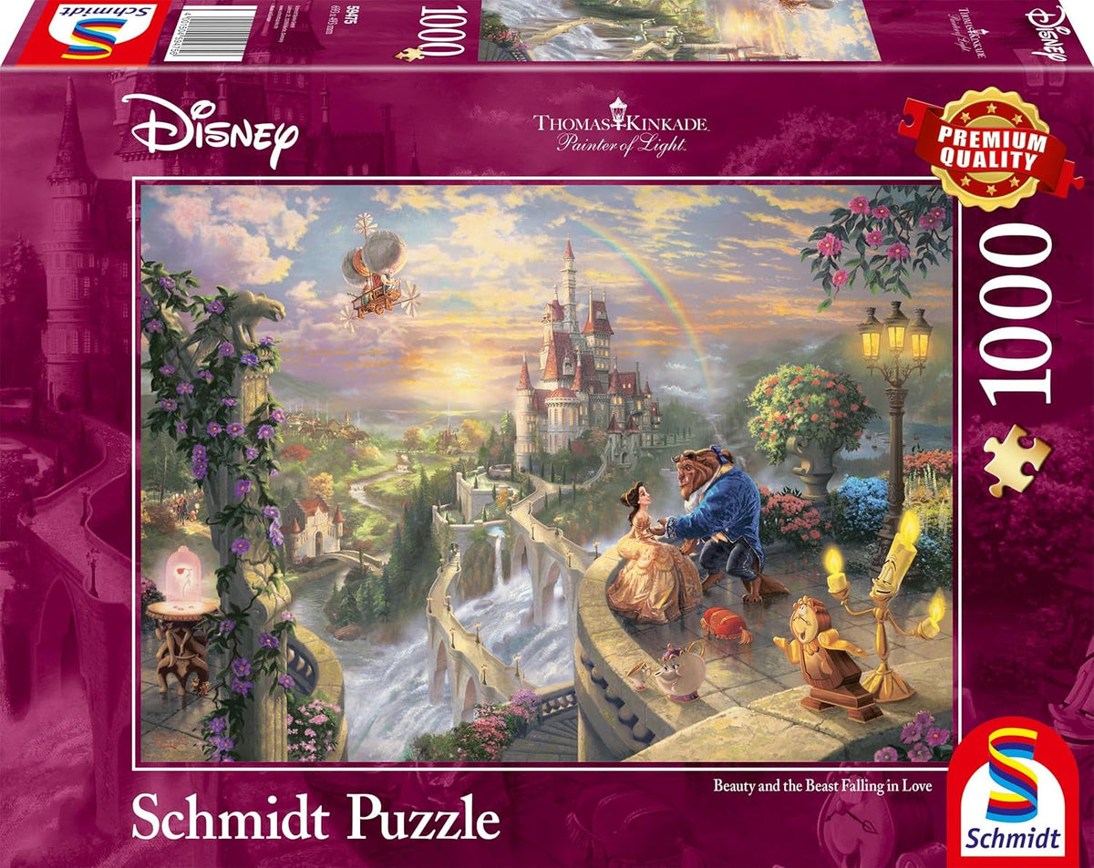 Schmidt Spiele Puzzle 59475 – Thomas Kinkade, La Belle et la Bête de Disney, puzzle 1 000 pièces [Exclusivité Amazon] Puzzle Naty Shop Titre par défaut