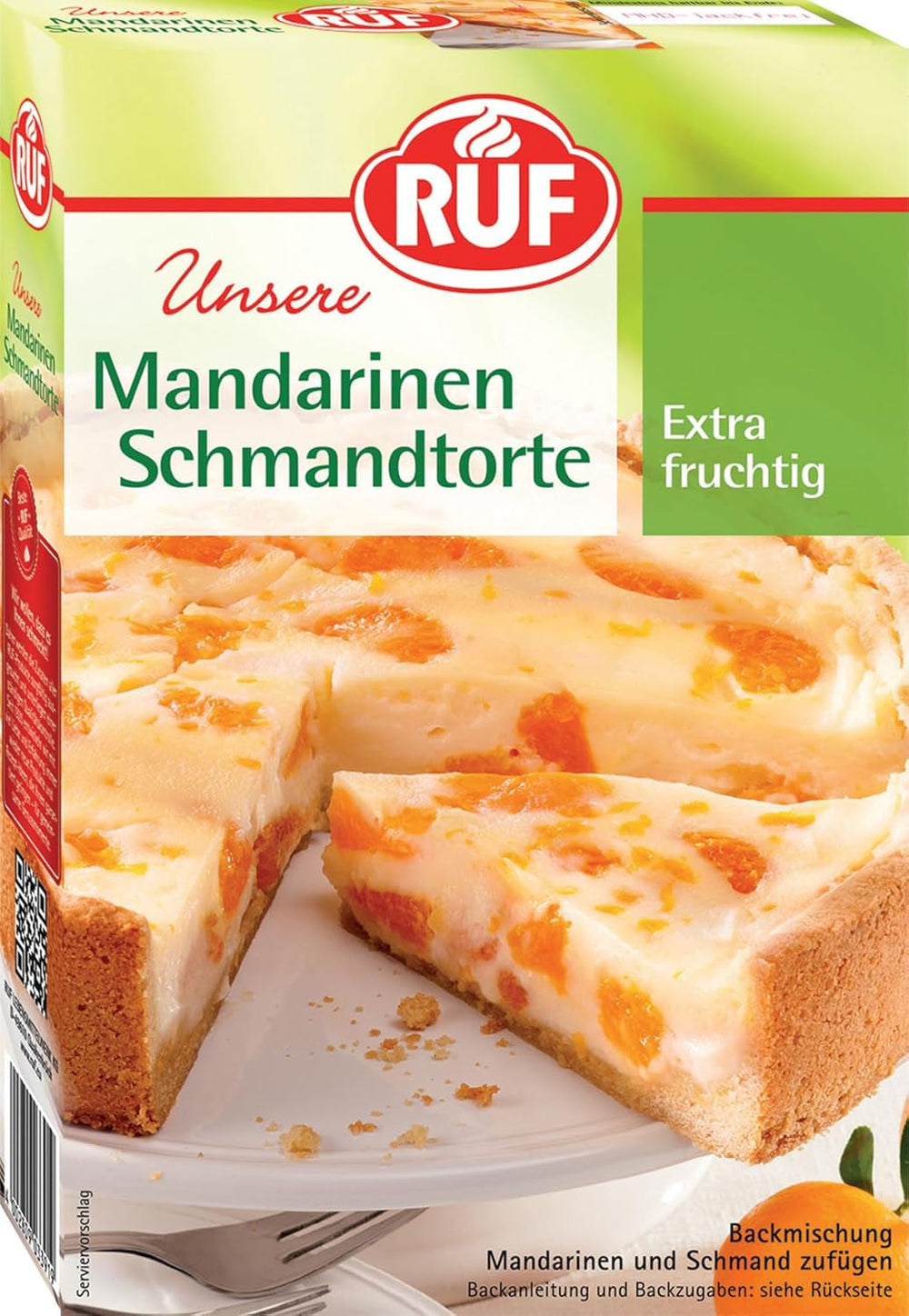 RUF Apfeltorte, Backmischung Für Eine Apfel-Torte Mit Sahne-Creme et Zimt-Zucker, Apfel-Zimt-Torte, Vegan Naty Shop Mandarine-Schmand-Torte 460 G