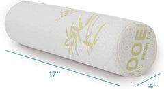 Milliard Rouleau de nuque en mousse visco avec housse lavable, certifié Oeko-Tex, dureté moyenne, 10 x 43 cm, parfait pour les allergies, oreiller de voyage, oreiller rond, rouleau de positionnement, rouleau de genou, oreillers orthopédiques cervicaux Naty Shop