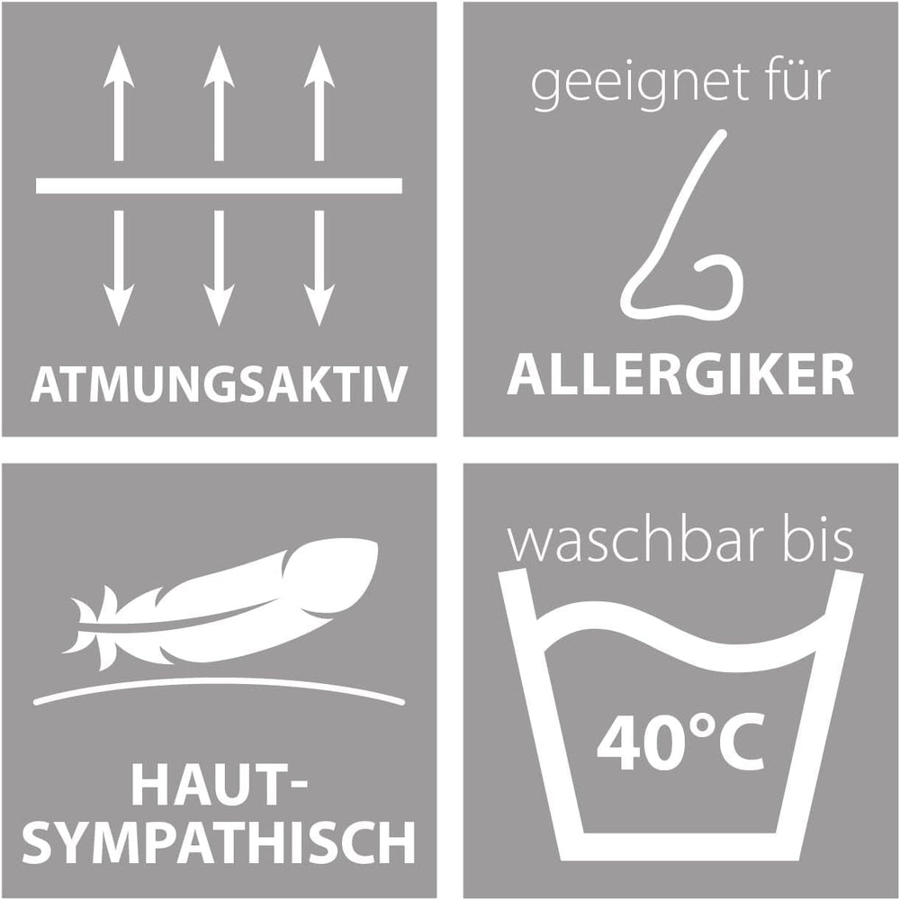 Ensemble d'oreillers Traumnacht Green Basic composé de deux oreillers 80 X 80 Cm, certifiés Oeko-Tex, produits selon la norme de qualité allemande Oreillers standard Naty Shop