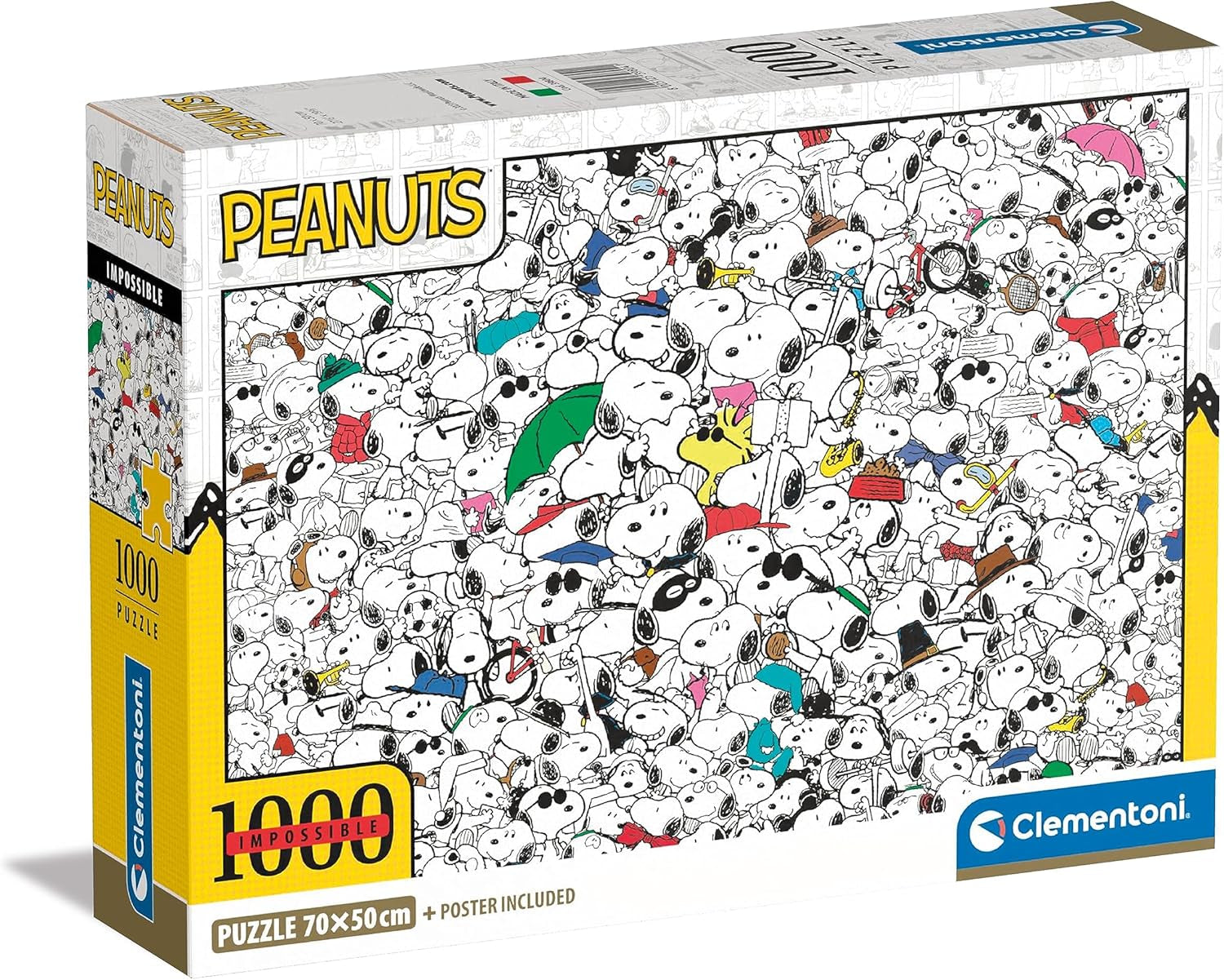 Clementoni - 39804 - Impossible Puzzle Peanuts - Puzzle 1000 pièces pour adultes et 14 ans, jeu d'adresse pour toute la famille Puzzle Naty Shop Titre par défaut