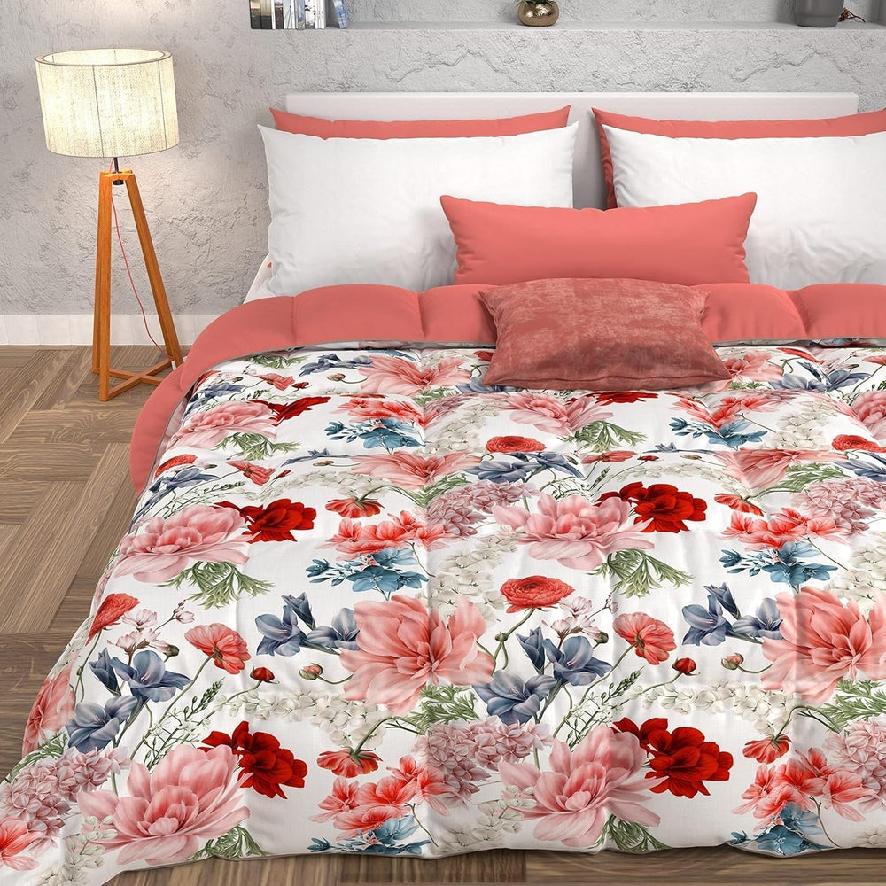 PETTI Artigiani Italiani - Couette d'hiver, Couette d'hiver, Couette simple, Double face, Impression monochrome et numérique, microfibre 100% hypoallergénique, Fabriqué en Italie