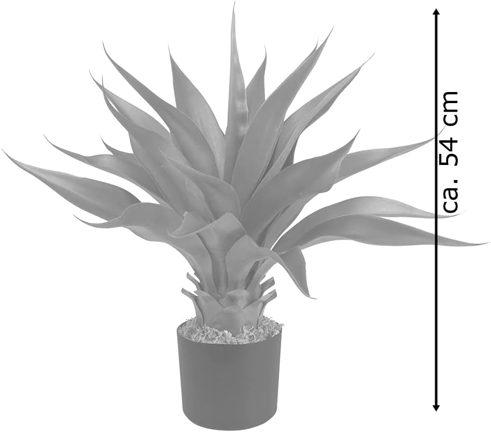 Decovego Aloe Vera Kunstpflanze 54 Cm Künstliche Plastik Pflanze Im Topf Kunstbaum Künstlich Pflanze Zimmerpflanze Sukkulente Innendekoration Deko