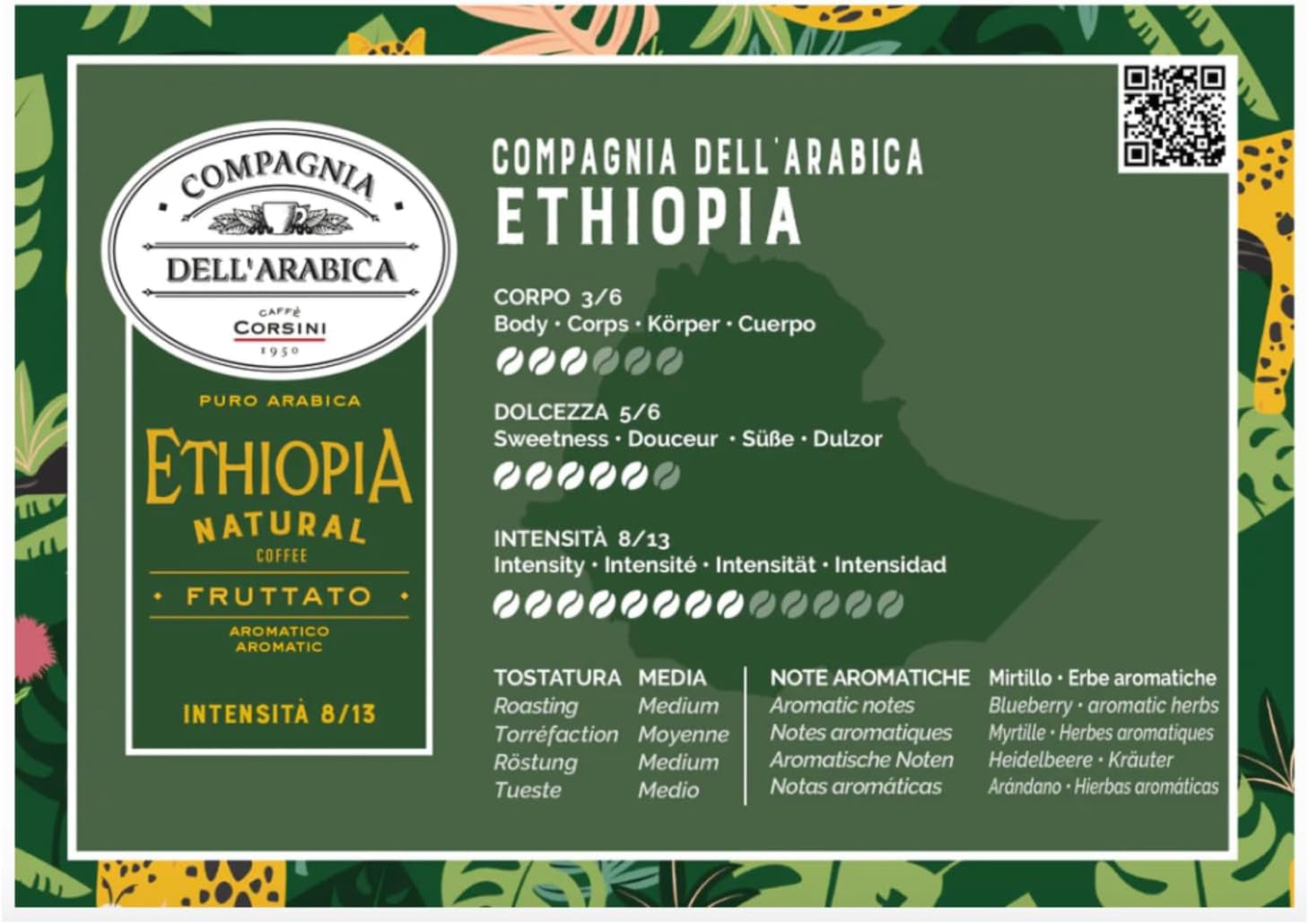 CAFFÈ CORSINI 1950, Ethiopie Café 100% Arabica 250g
