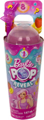 Barbie Pop Reveal Fruit - Poupées surprises avec 8 surprises fruitées, dont une poupée positionnable parfumée à la limonade aux fraises et un chiot moelleux, à partir de 3 ans, HNW41