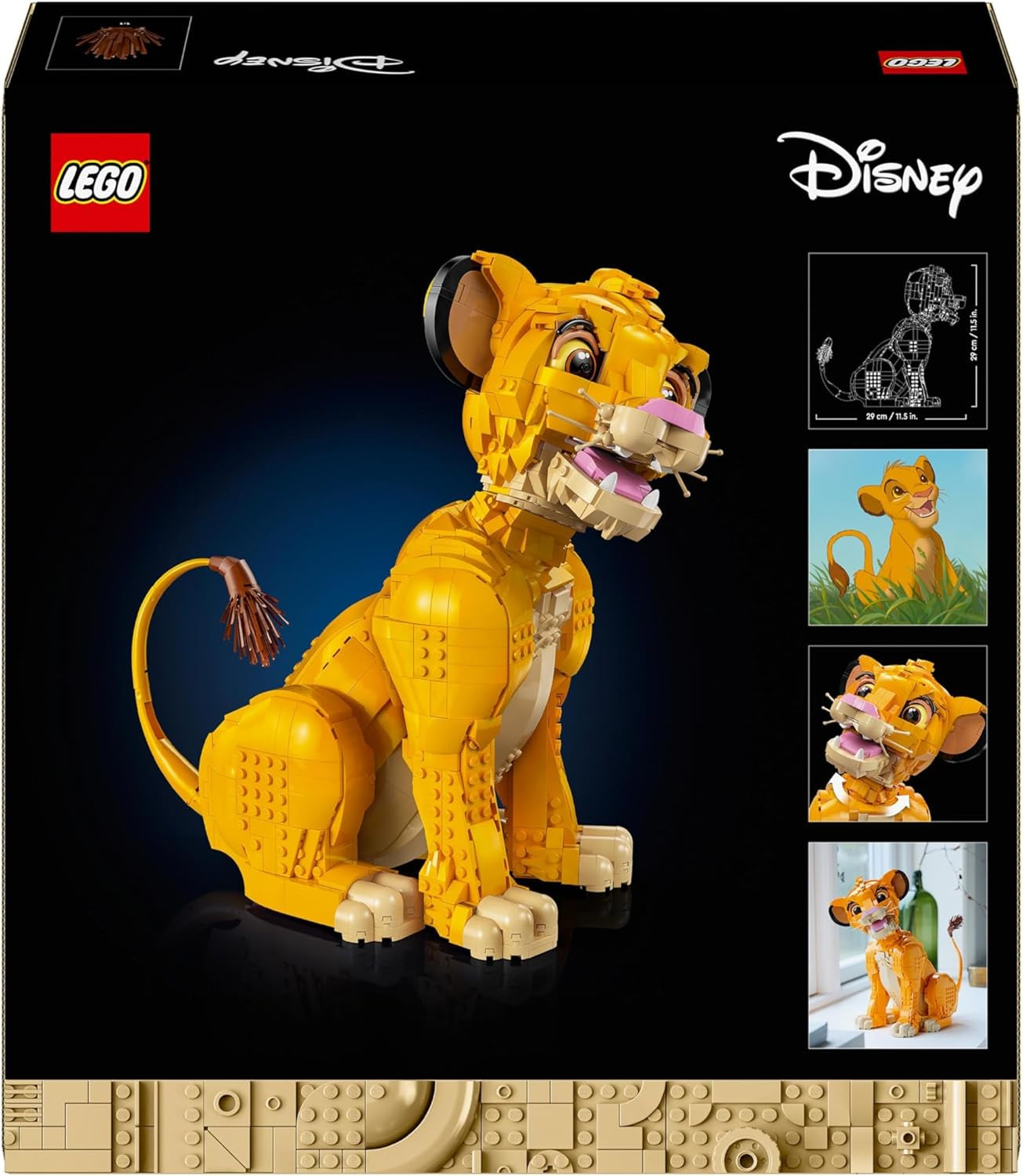 Lego Ç€ Disney Simba, le jeune roi lion, jouet de construction à collectionner avec figurines d'animaux créatives, activité relaxante pour adultes, idée cadeau pour femme 43247 Jeux de construction Besuche den LEGO-Store