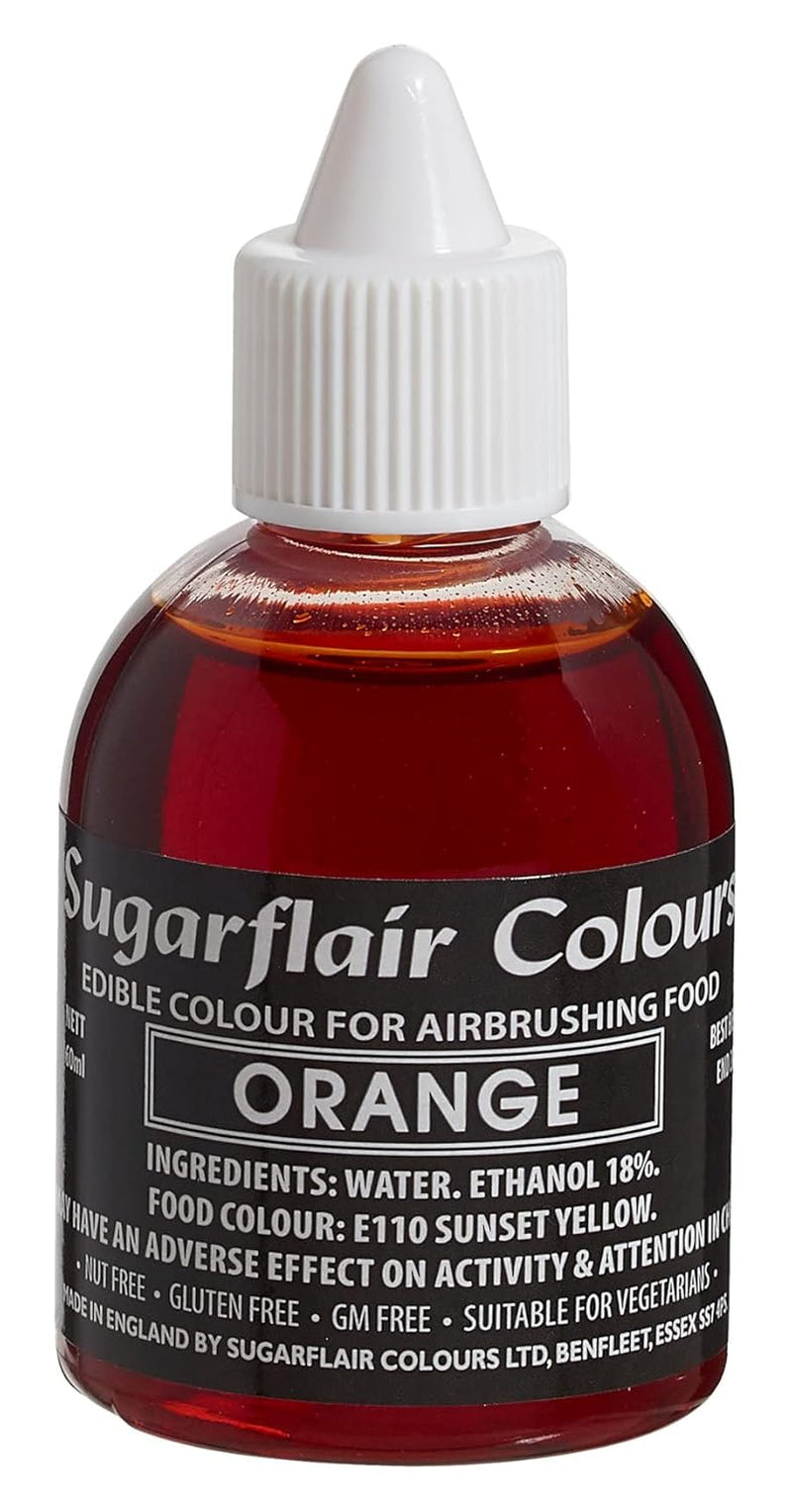 Sugarflair Colorant Alimentaire Aérographe Or Doré Colorant Alimentaire Liquide Comestible Aérographe Colorant Gâteaux Muffins Glaçage et Décoration de Gâteaux - 60 ml