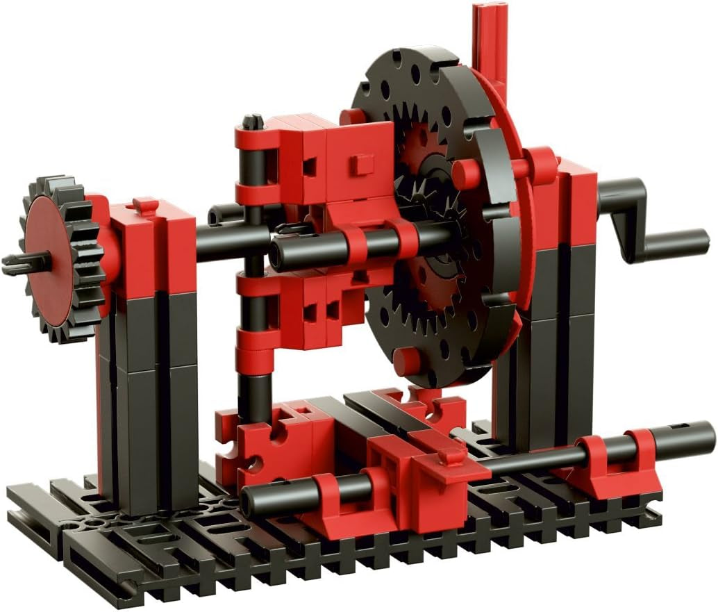fischertechnik 536622 ADVANCED Mechanic & Static 2 – Bausatz für Kinder ab 9 Jahren, Experimentierkasten mit 30 Modellen, inkl. Motor, fördert technisches Verständnis, Rot