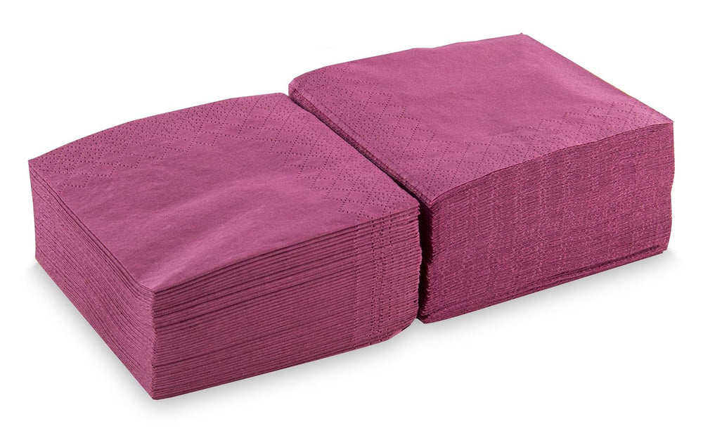 Ser22206772 Lampe à suspension Coktail, serviette, 20 x 20, 2 épaisseurs, pli 1/4, 100 serviettes à bord simple, rouge