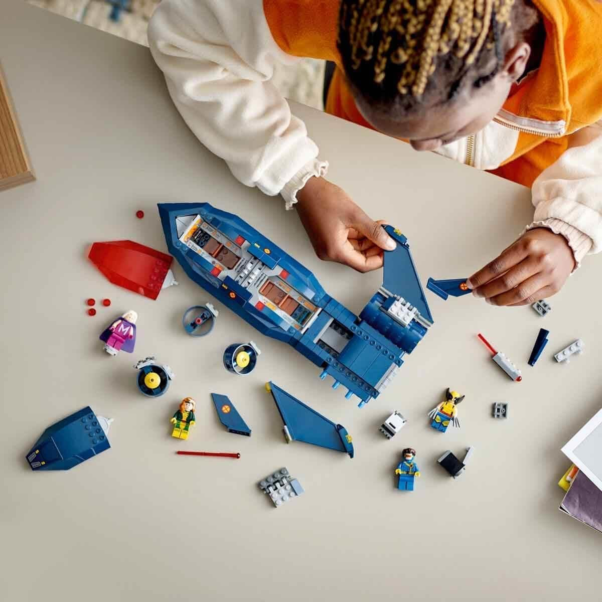 LEGO Marvel X-Jet The X-Men Modèle de construction d'avion avec figurines comprenant Wolverine et Rogue Super-héros Jouet pour enfants Cadeau pour garçons et filles de 8 ans 76281 Jeux de construction Beuche den LEGO-Store