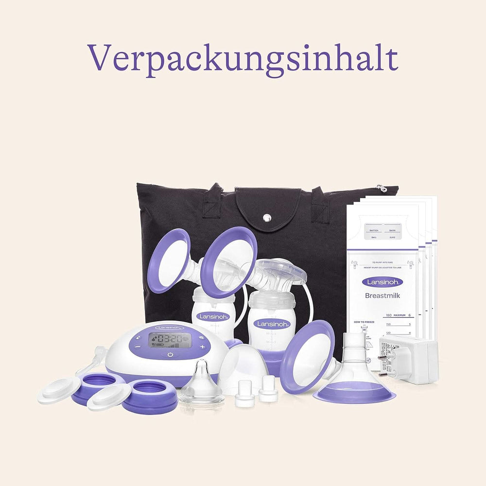 Lansinoh Tire-lait électrique 2 en 1 - écran LCD éclairé - pompage sur un ou deux côtés - réglable individuellement - plus de lait en moins de temps Accessoires Alimentation et Allaitement Bebe Naty Shop