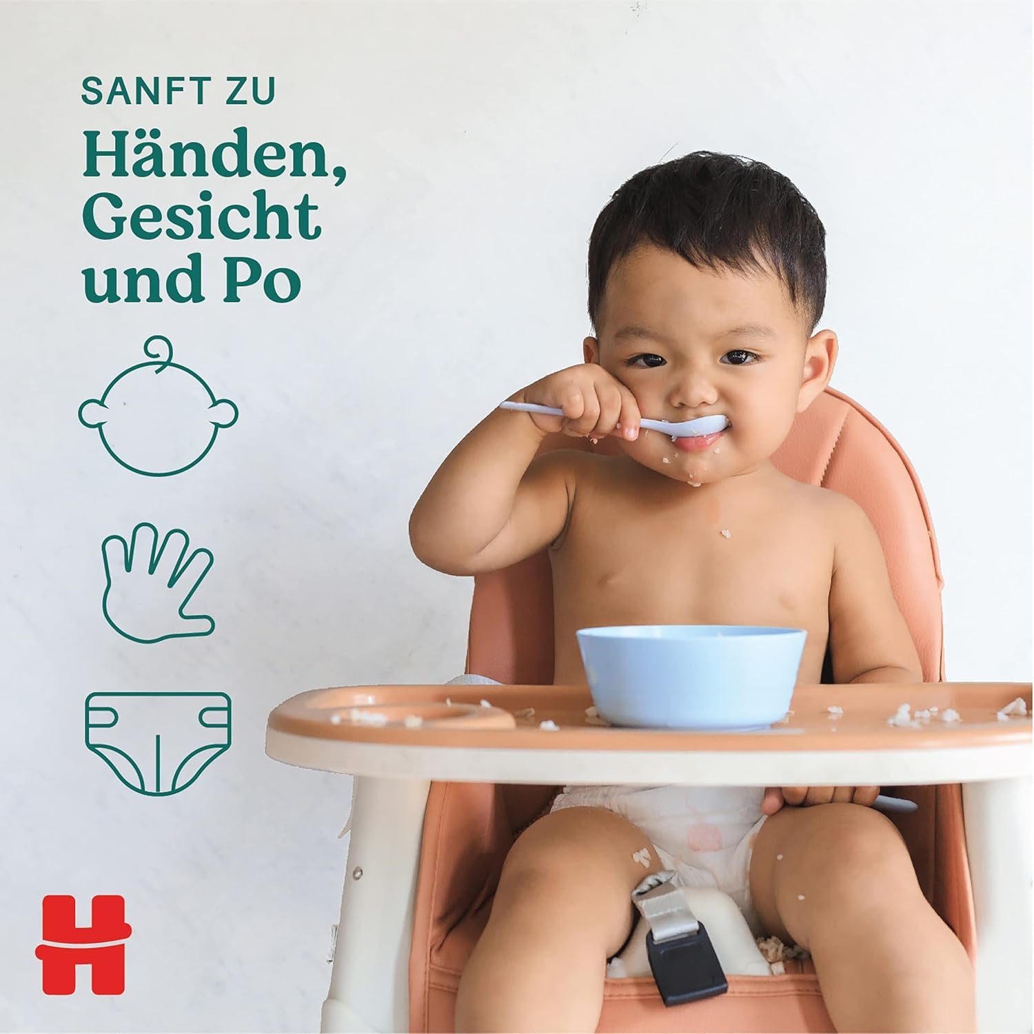 Huggies Lingettes humides pour bébé General Clean Corps entier Discreet Fresh 10 x 56 lingettes Boîte mensuelle