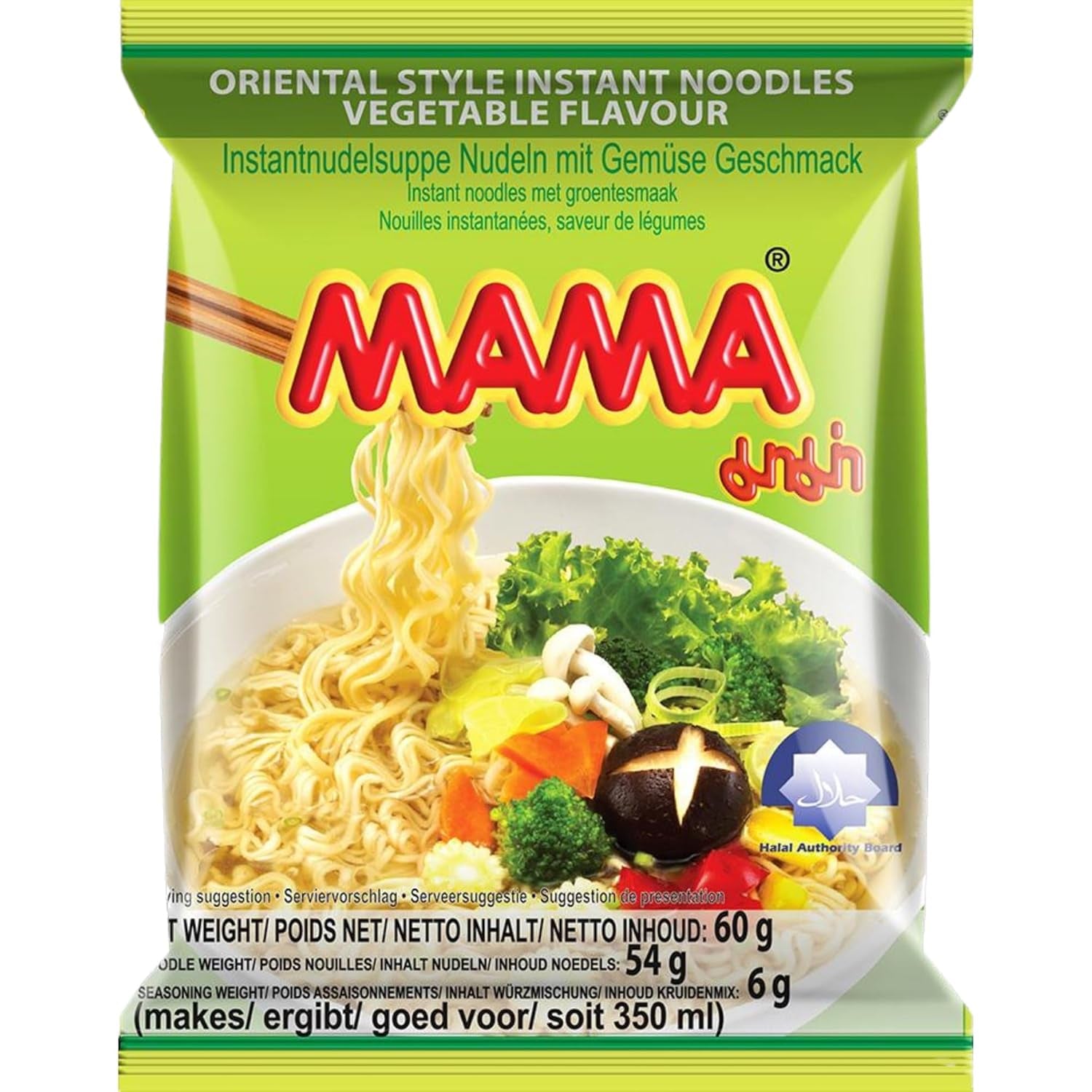 MAMA - Nouilles instantanées aux légumes, paquet de 30 (30 x 60g)