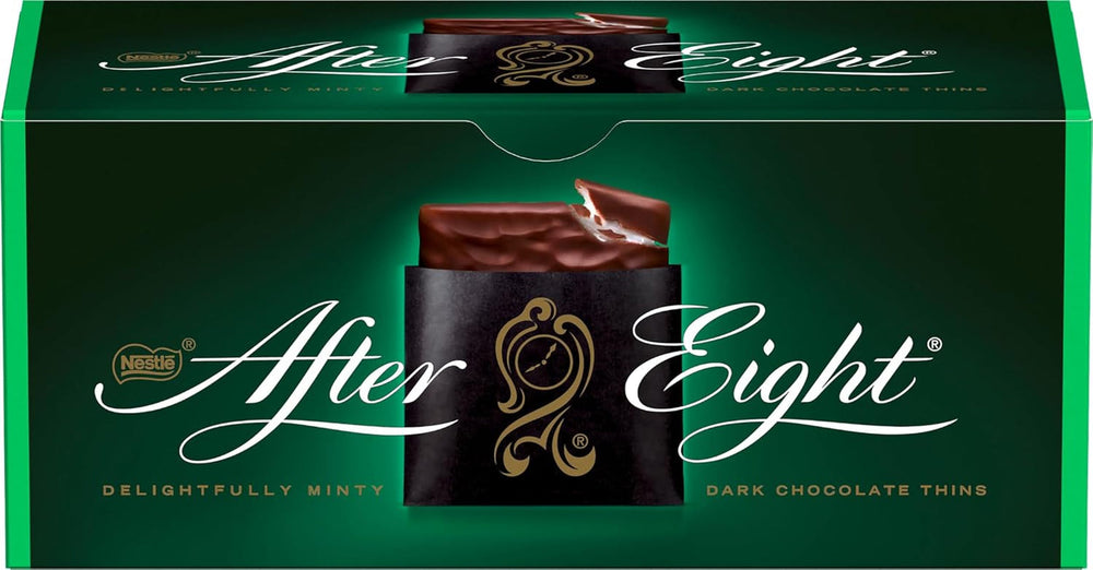 NESTLÉ after EIGHT, fines tablettes de chocolat noir fourrées à la crème de menthe Naty Shop Bonbons au chocolat 200 grammes Cacao