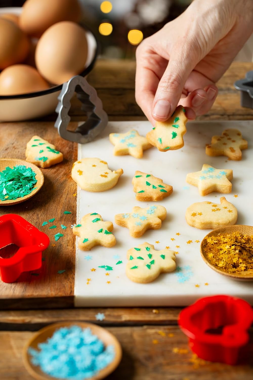 0255097 MINI DÉCORATEUR DE NOËL EN PLASTIQUE, 6 PIÈCES, Assorti