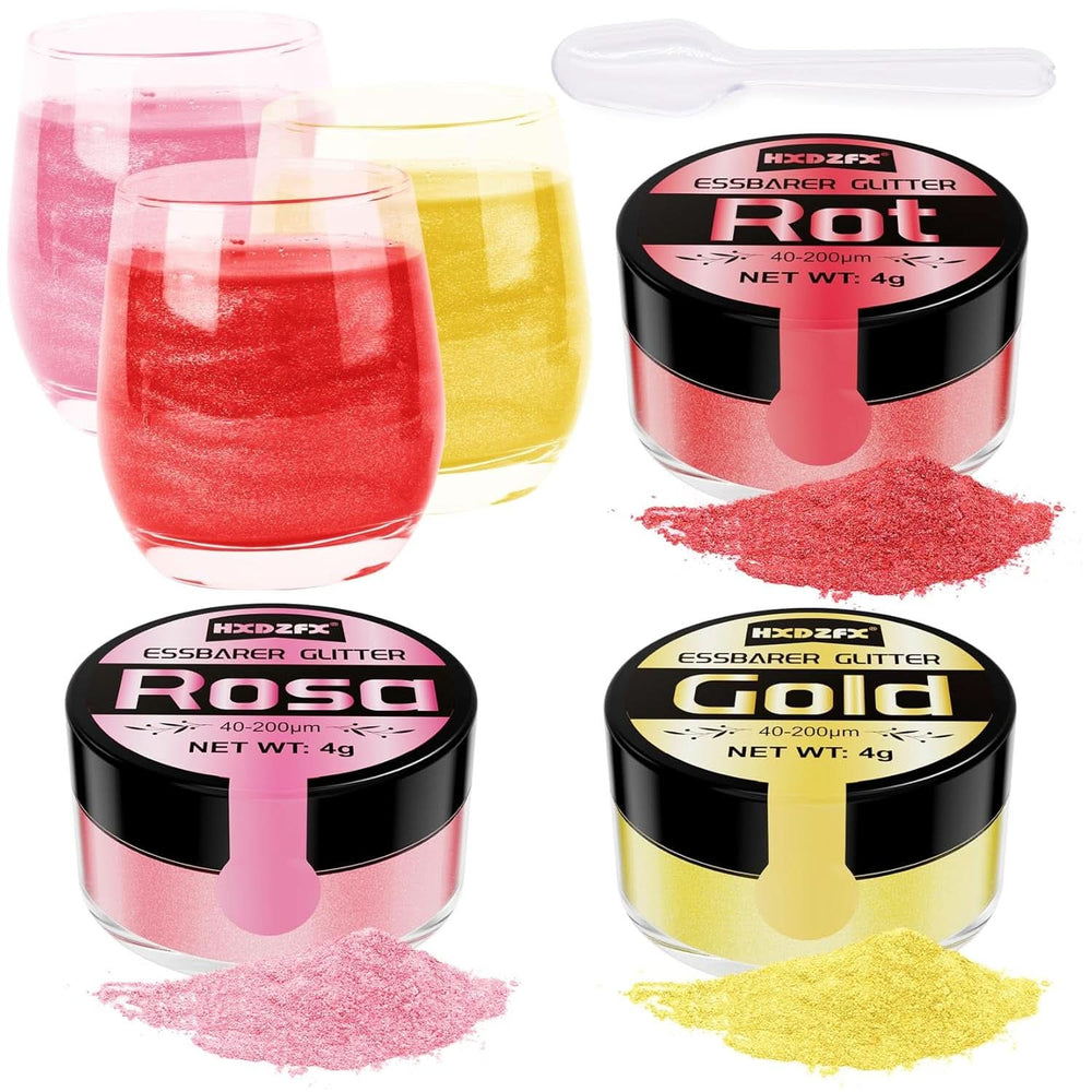 Set de paillettes comestibles, poudre, 3 grammes par couleur Naty Shop 3 x 3 grammes