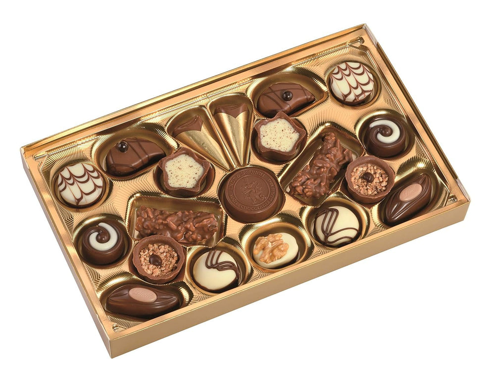 Lindt - Pralines Hochfein, 20 pralines en 11 délicieuses variétés avec et sans alcool, 200 grammes Naty Shop
