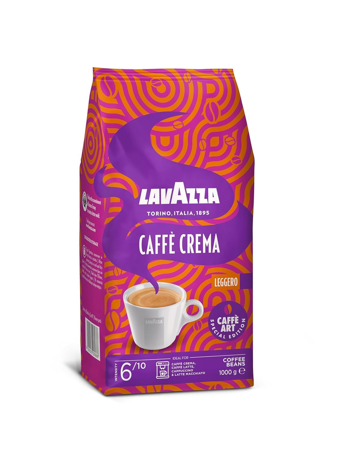 Lavazza Caffè Crema Leggero Ediție specială, pachet de 1 kg Cafea Naty Shop 1 Kg Forte Special Edition