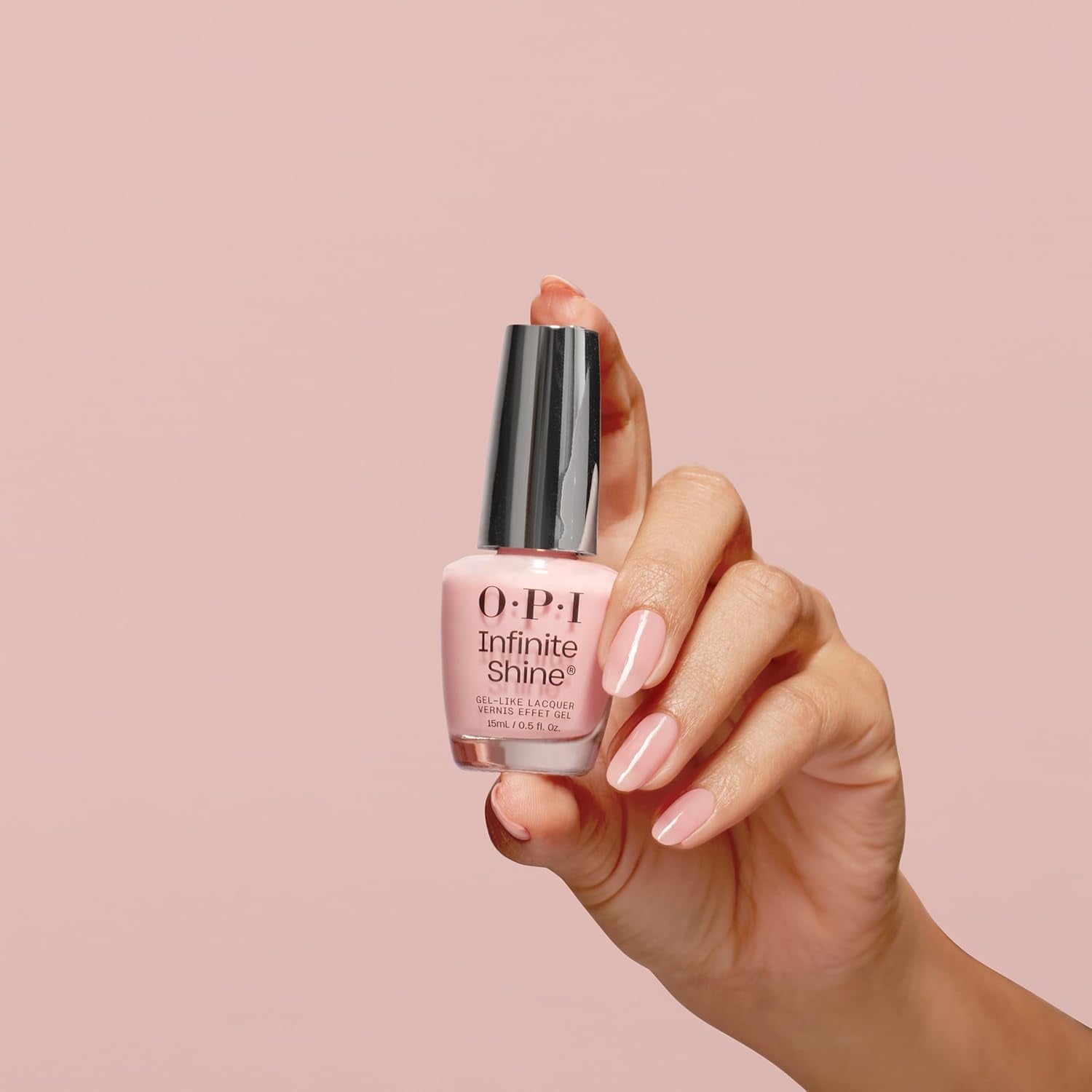 OPI Infinite Shine Pink Tones – Tehnologie gel pre-întărită fără lampă UV – Până la 11 zile de rezistență – Oja vegană de lungă durată – 15 ml