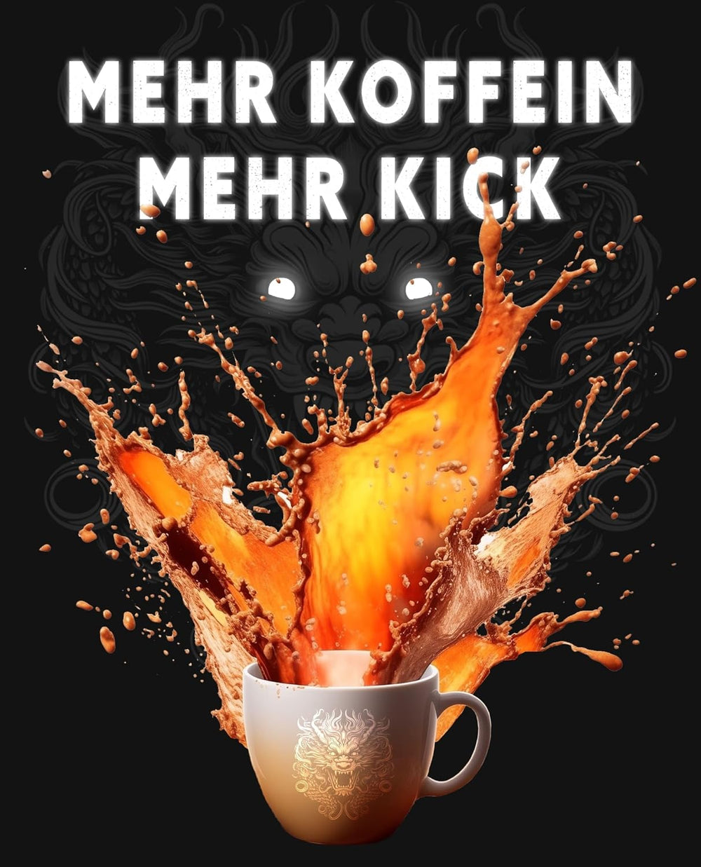 Black Dragon Espresso 100% Robusta - Grains de café torréfiés extra forts - Café très fort et corsé à haute teneur en caféine - Expresso très fort