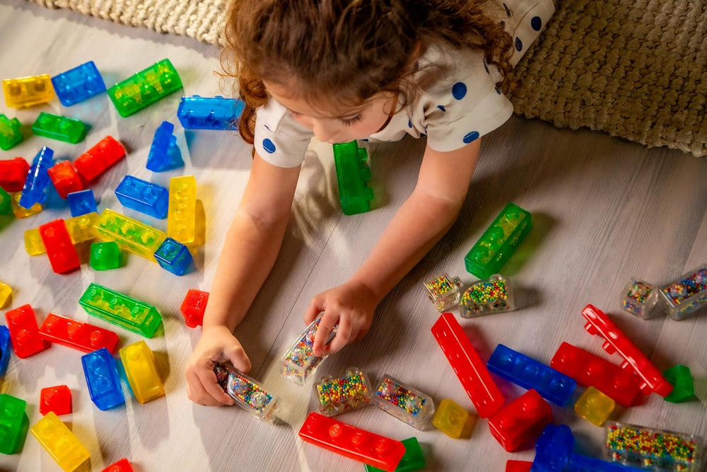 Jelly Blox - Creative Kit, Bauspielzeug ab 2 Jahren, mit 20 Sensorische Bausteine, Konstruktion Spielzeug für Kinder