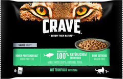 CRAVE Katze Portionsbeutel Sauce Multipack au Thon 13 x 4x85g
