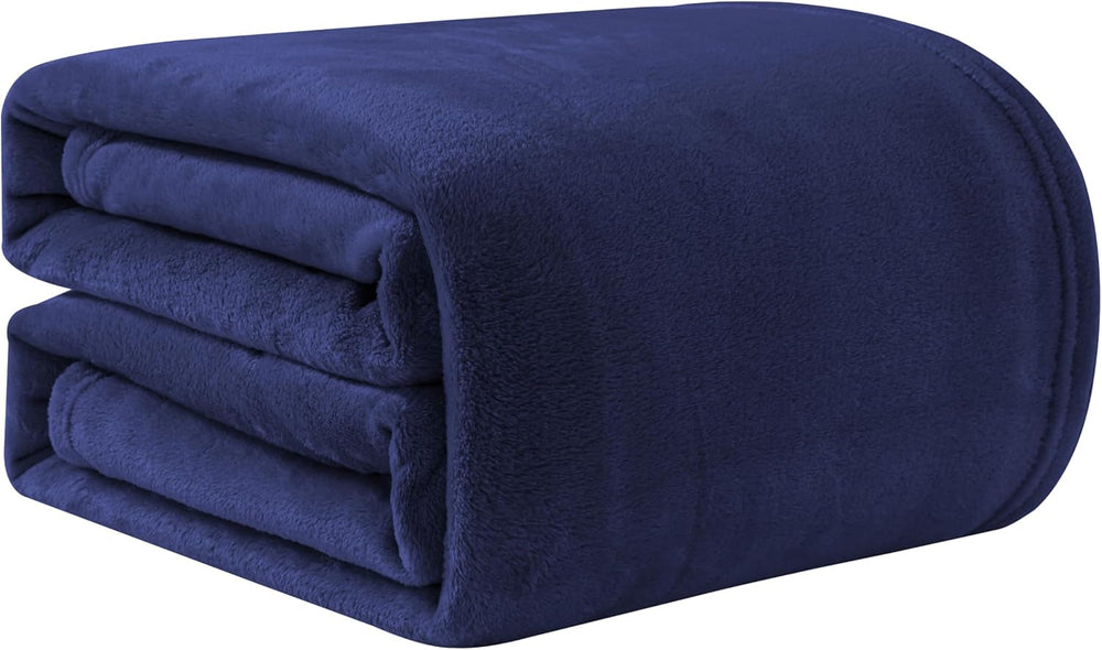 Good Nite Couverture douillette, couverture moelleuse, couverture de lit, canapé, couverture de vie XL, couverture polaire 150 x 200 cm, noire, douce et chaude, couverture moelleuse pour lits et couvertures Good Nite Navy 230 x 270 cm