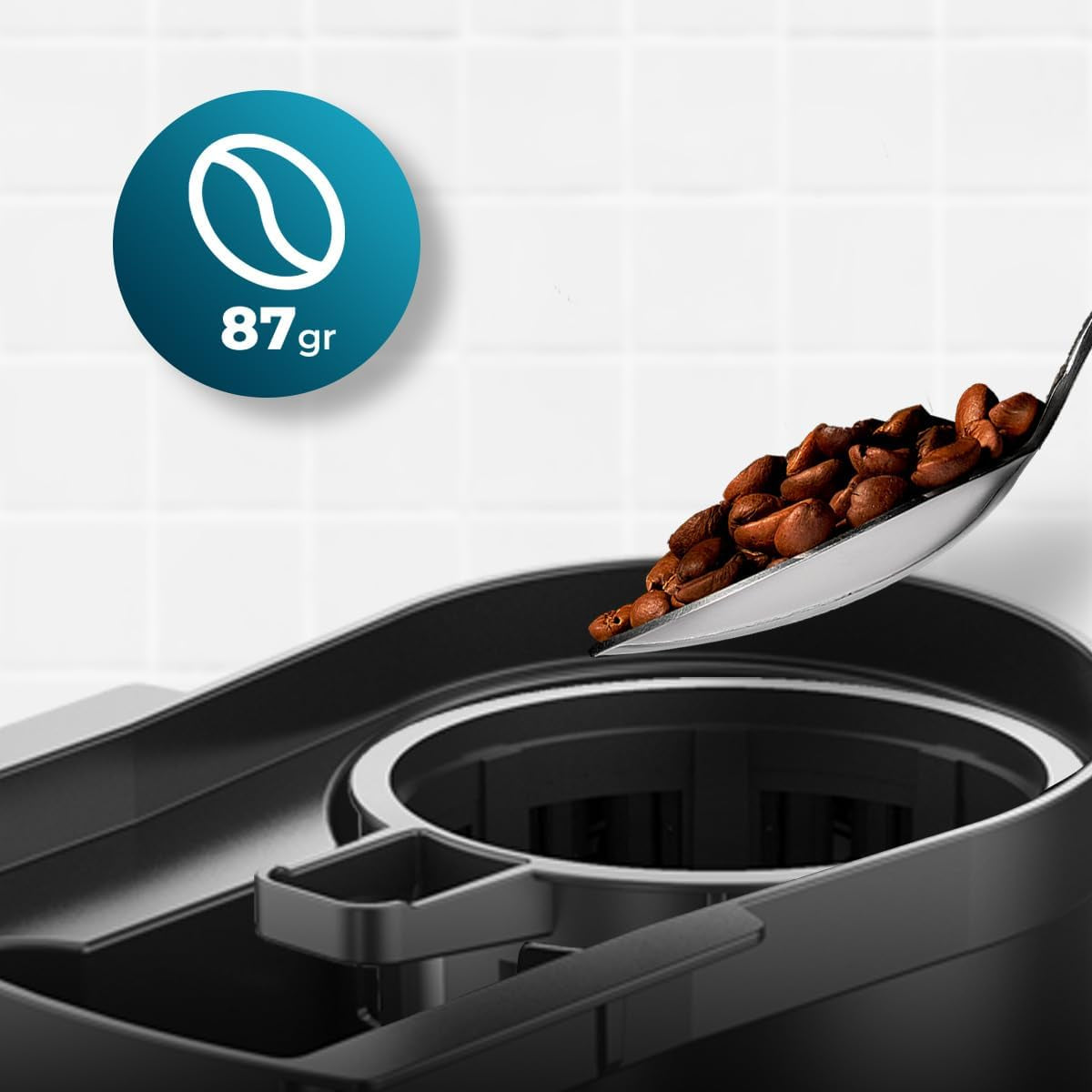 Cafetière filtre Cecotec Coffee 66 Grind & Drop Essential. 1086 W, broyeur à lame, jusqu'à 12 tasses, technologie Extreme Aroma, numérique, acier inoxydable, arrêt automatique.