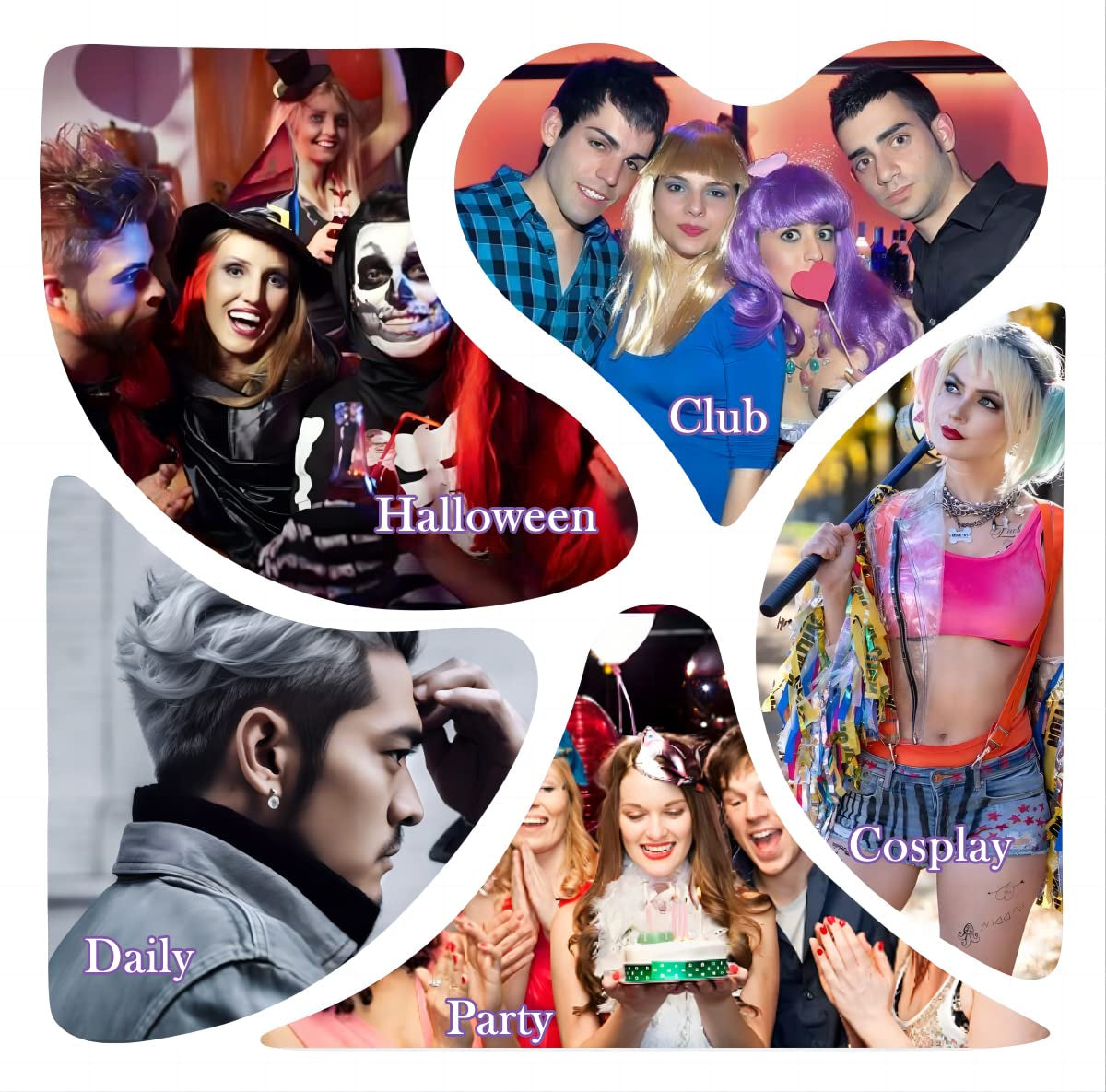 Teinte de cheveux violette 4,23 oz, coloration temporaire avec pinceaux, cire de coiffure pour hommes et femmes, crème capillaire instantanée, pommade de coiffure naturelle, bricolage cosplay Halloween, cire pour cheveux, teinture capillaire Naty Shop