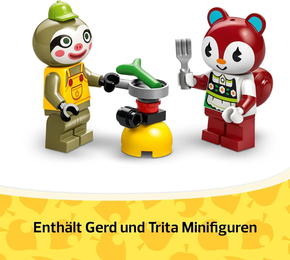 LEGO Animal Crossing La caravane et le jardin de Gerd - Jeu de rôle - Voiture pour enfants de 7 ans - Cadeau pour filles et garçons - Jeu vidéo avec figurines d'animaux 77054 Besuche den LEGO-Store