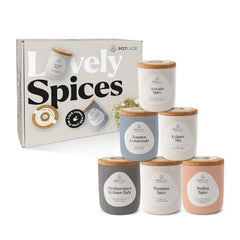 Repas-partage | Ensemble 6er Amateur de Salade | Gewürzmischungen im Keramiktopf | Végétalien, sans gluten et avec des ingrédients naturels