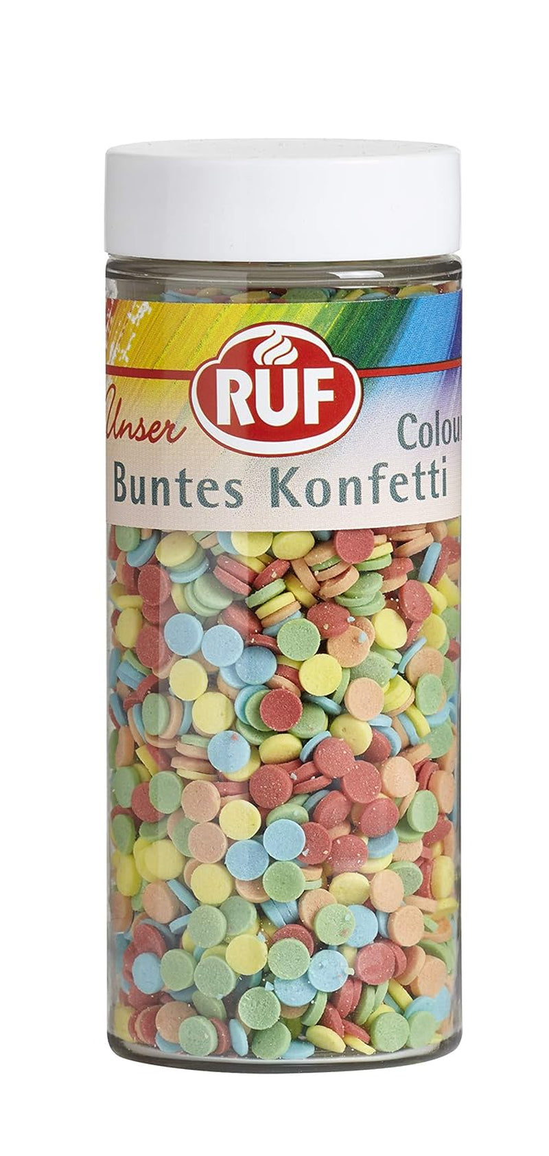 Decorațiuni de linte cu ciocolată RUF Love Chocolate, făcute din ciocolată fină cu lapte, cu un glazură de zahăr crocantă și colorată, 75 g per cutie