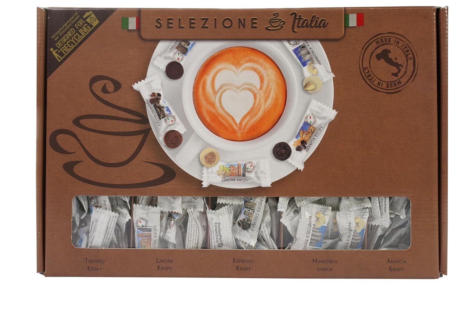 HELLMA Sélection italienne - 200 pcs. Bonbons italiens emballés individuellement, idéaux pour les hôtels ou les chambres d'hôtes Naty Shop Chocolates