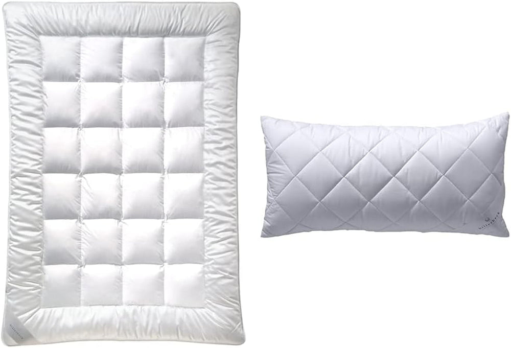 Billerbeck Couette en Fibre E21 King - Couette raffinée en Fibre d'Aloe Vera - 135 x 200 cm Couette Toutes Saisons Chaleur Moyenne, Blanc Naty Shop Couettes et Couettes Pack d'oreillers en Fibre 135 x 200 cm Moyen