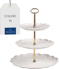 Villeroy & Boch Toys Delight Royal Classic, étagère décorative à plusieurs niveaux pour biscuits, pâtisseries et petits morceaux de gâteau, porcelaine premium, blanc
