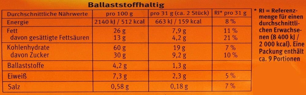 Brandt Hobbits Chocolate 265g Pack - Biscuits croustillants à l'avoine et au chocolat complet - Pâte croustillante pour toute la famille - dans un rouleau de biscuits pratique