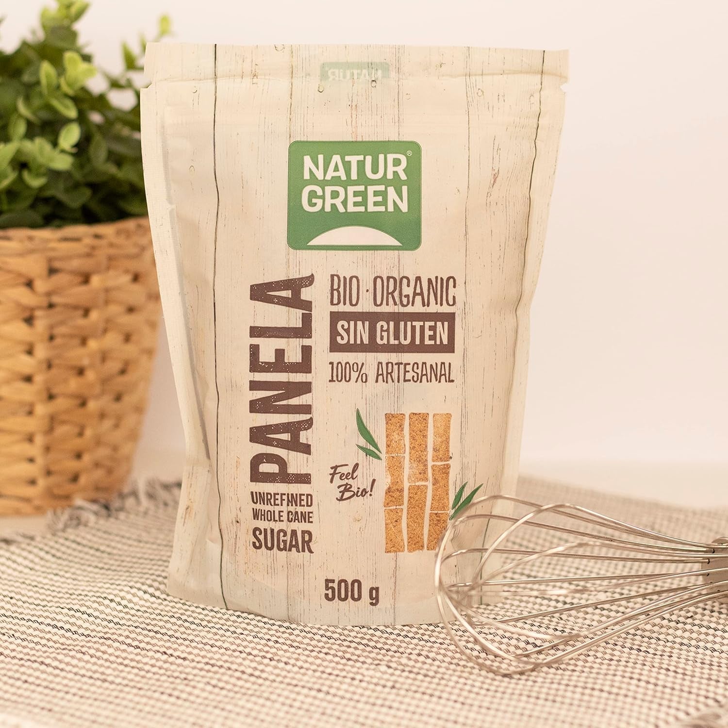 - Panneau Cristallisé Bio, Sucre Pur, Édulcorant Écologique, Jus Naturel de Canne à Sucre - 500G, Pack de 12 Édulcorants Naty Shop