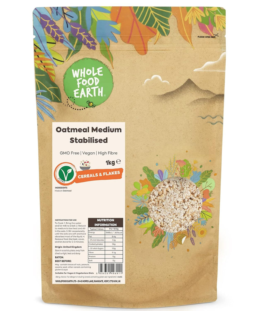 Wholefood Earth Pinhead Gruau grossier stabilisé 3 kg | Sans OGM | Riche en fibres