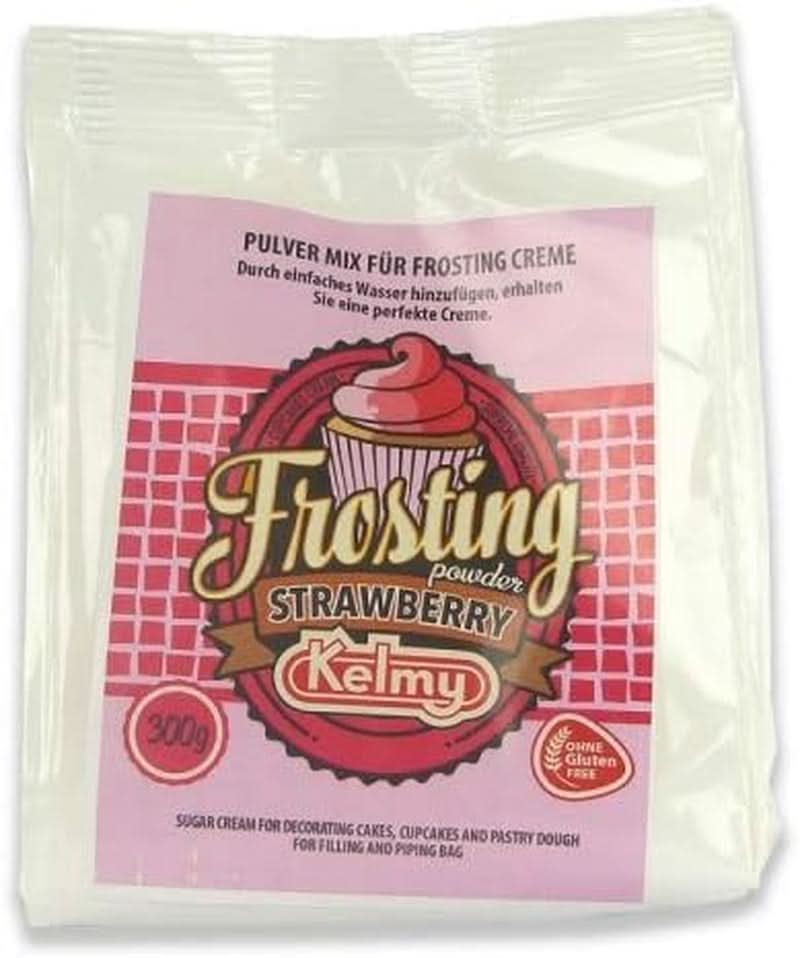 Poudre de glaçage fraises Kelmy, 300 grammes Naty Shop Glazes and Decor