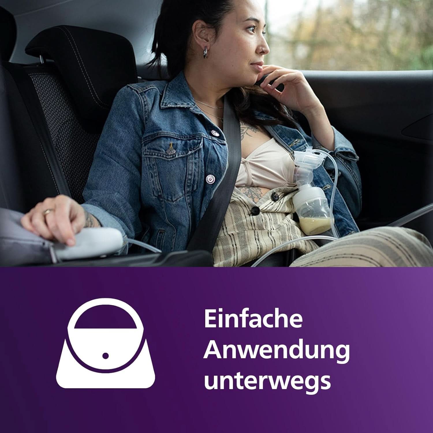 Pompe à lait électronique Philips Avent Premium - Avec technologie de mouvement naturel, Wiederaufladbarem Akku, Timer-Anzeige (Modèle SCF396/31) Accessoires Alimentation et allaitement Bebe Naty Shop