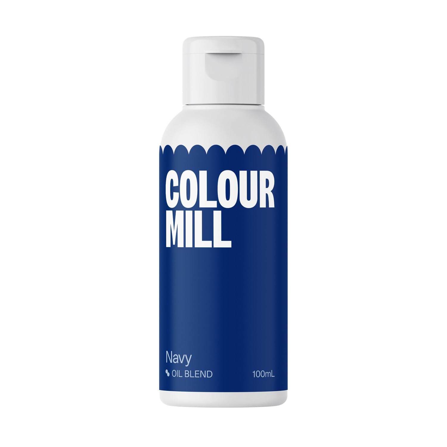 Colorant alimentaire à base d'huile Color Mill Blend, coloris bleu marine - Colorant alimentaire pour chocolat, fondant, muffins, gâteaux, pâtisserie, macarons - Colorant alimentaire pour décoration de gâteaux - 100 ml