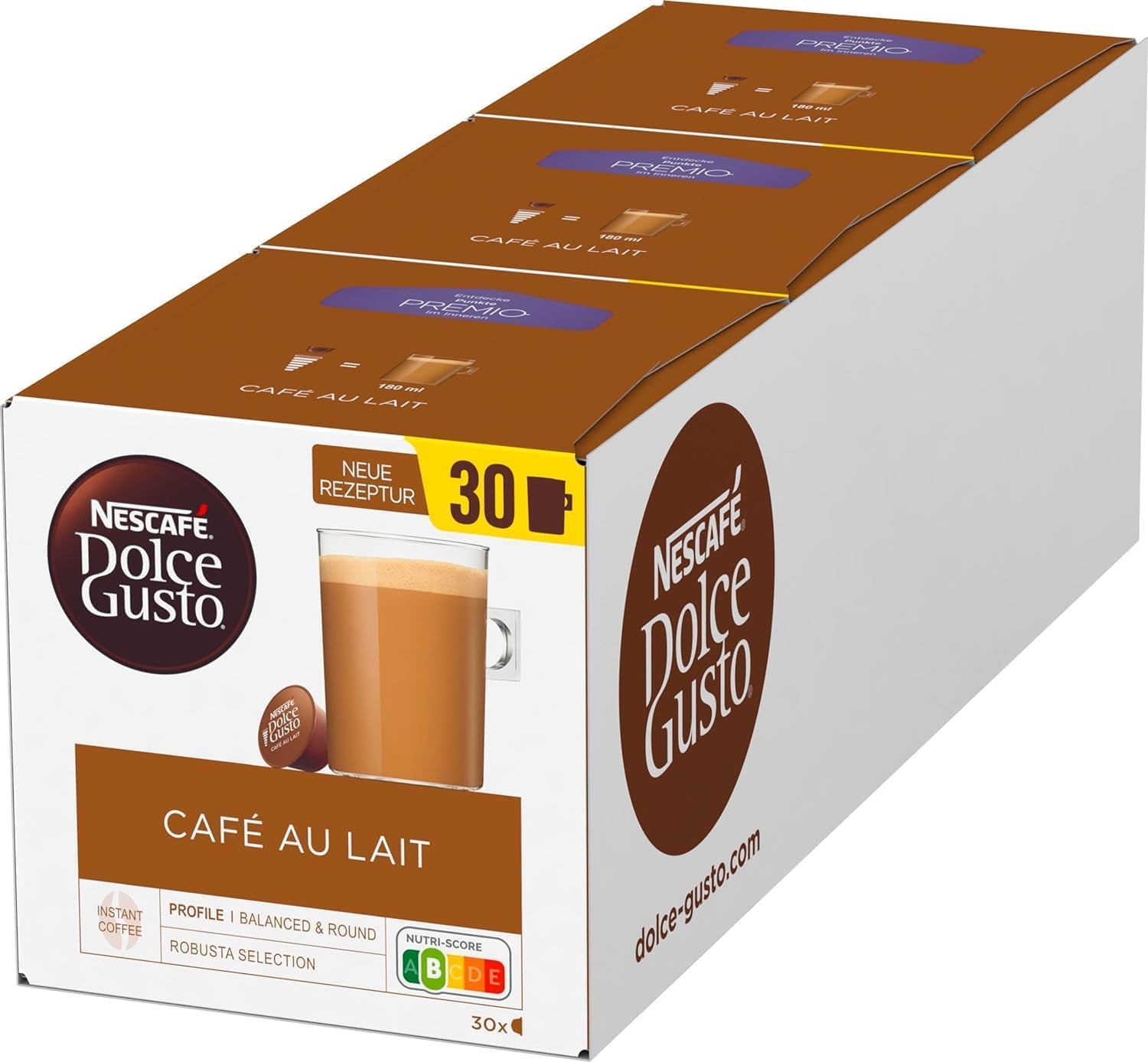 Krups KP3405 NESCAFÉ Dolce Gusto Genio S Plus Machine à capsules, Espresso Boost, Sélection de température, Boissons chaudes et froides, Pression de pompe 15 bars, Réservoir d'eau 0,8 L, 1500 W, Couleur Rouge avec Café au Lait
