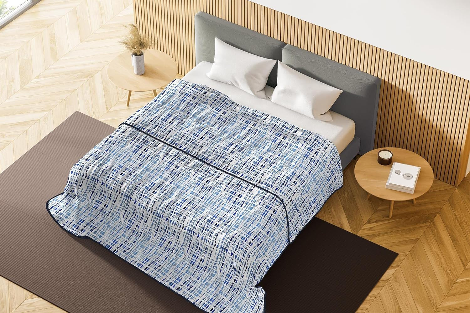 Literie italienne Couette d'été basique en verre microfibre pour lit double Couettes et couettes Naty Shop