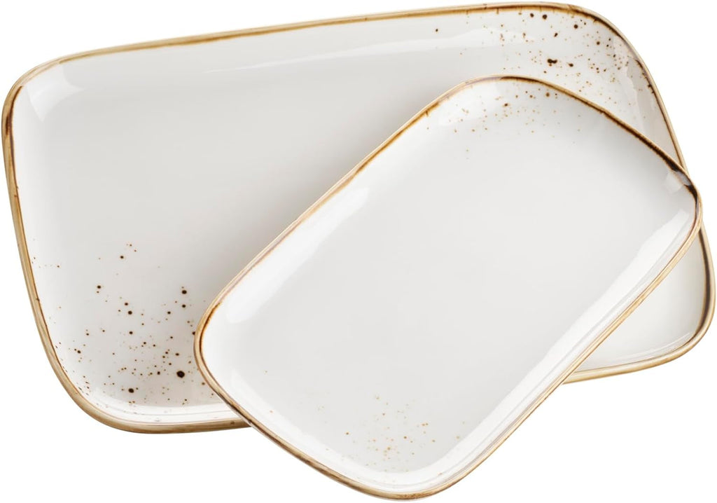 MÄSER Seria Pintar, Set de veselă de înaltă calitate pentru 4 persoane, serviciu combinat din 16 piese Seturi vesela masa Naty Shop Maro Set farfurii